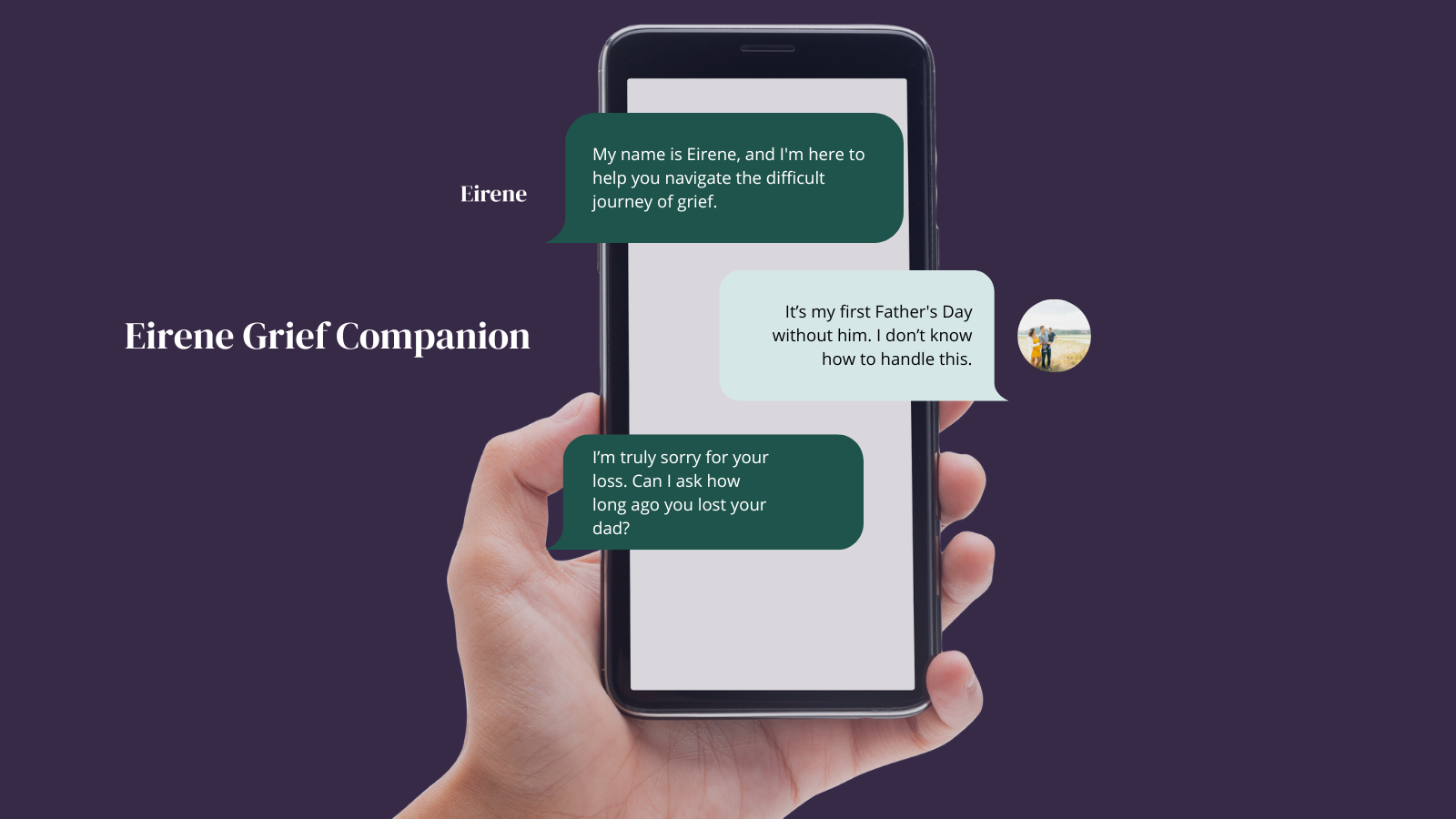 Eirene introduces Grief Companion, an AI-powered tool providing 24/7 personalized support for those experiencing loss. This affordable solution bridges gaps in traditional grief support, offering a judgment-free space for expression.